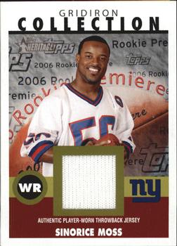 2006 Topps Heritage - Gridiron Collection Jersey #GC-SM Sinorice Moss Front