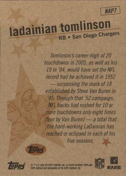 2006 Topps Heritage - New Age Performers #NAP7 LaDainian Tomlinson Back