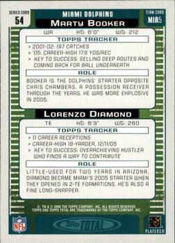 2006 Topps Total - Blue #54 Lorenzo Diamond / Marty Booker Back