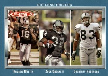2006 Topps Total - Blue #383 Andrew Walter / Courtney Anderson / Zack Crockett Front