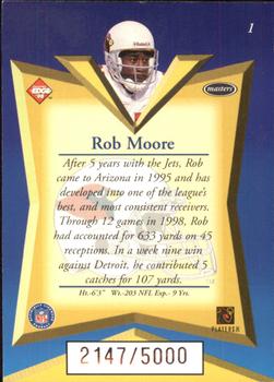 1998 Collector's Edge Masters #1 Rob Moore Back
