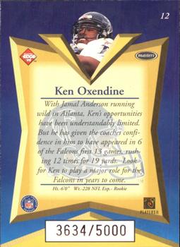 1998 Collector's Edge Masters #12 Ken Oxendine Back