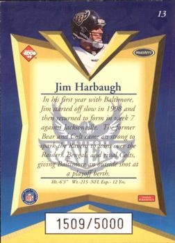 1998 Collector's Edge Masters #13 Jim Harbaugh Back