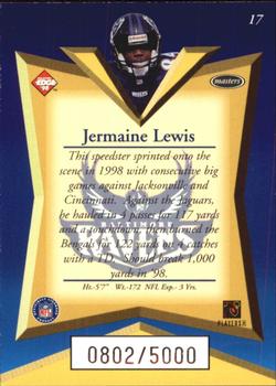 1998 Collector's Edge Masters #17 Jermaine Lewis Back