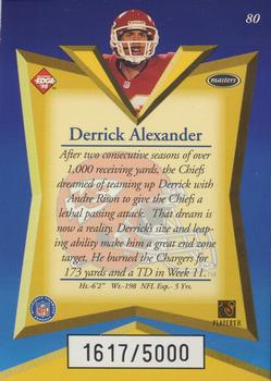 1998 Collector's Edge Masters #80 Derrick Alexander Back