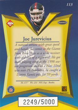 1998 Collector's Edge Masters #113 Joe Jurevicius Back