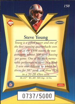 1998 Collector's Edge Masters #150 Steve Young Back