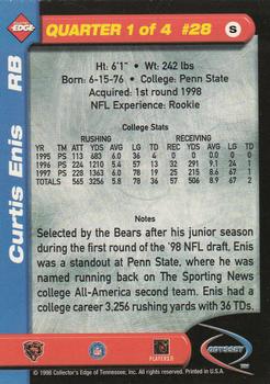 1998 Collector's Edge Odyssey #28 Curtis Enis Back