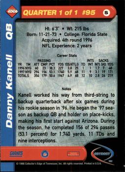 1998 Collector's Edge Odyssey #95 Danny Kanell Back