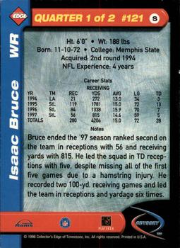 1998 Collector's Edge Odyssey #121 Isaac Bruce Back