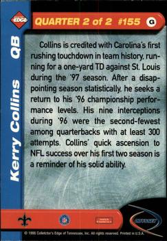1998 Collector's Edge Odyssey #155 Kerry Collins Back