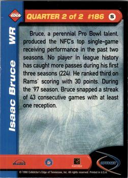 1998 Collector's Edge Odyssey #186 Isaac Bruce Back