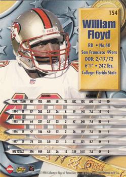 1998 Collector's Edge Supreme Season Review #154 William Floyd Back