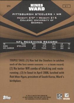2006 Topps Triple Threads - Sepia #21 Hines Ward Back