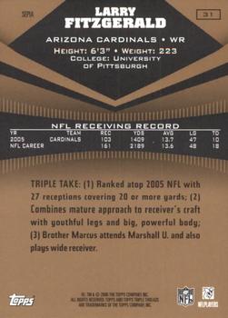 2006 Topps Triple Threads - Sepia #31 Larry Fitzgerald Back