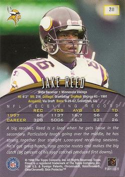 1998 Finest #211 Jake Reed Back