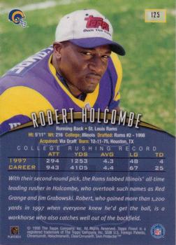 1998 Finest #125 Robert Holcombe Back