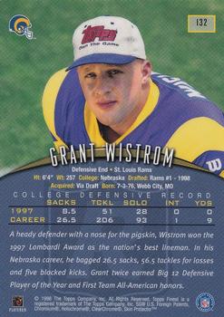 1998 Finest #132 Grant Wistrom Back