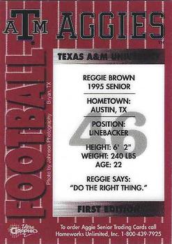 1995 Ultra Graphics Texas A&M Seniors #NNO Reggie Brown Back