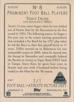 2006 Topps Turkey Red - Suede #8 Trent Dilfer Back
