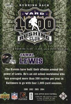 2006 Upper Deck - 1000 Yard Rushing Club #1KR-JL Jamal Lewis Back