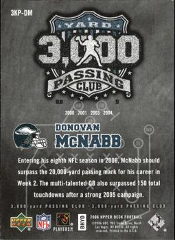 2006 Upper Deck - 3000 Yard Passing Club #3KP-DM Donovan McNabb  Back