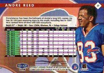1998 Fleer Tradition #37 Andre Reed Back
