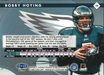 1998 Fleer Tradition #23 Bobby Hoying Back