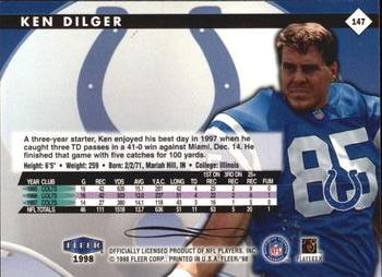 1998 Fleer Tradition #147 Ken Dilger Back