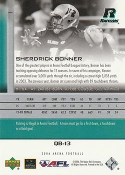2006 Upper Deck AFL #1 Sherdrick Bonner Back