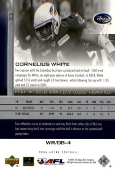 2006 Upper Deck AFL #33 Cornelius White Back