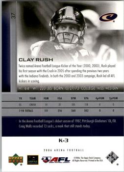 2006 Upper Deck AFL #37 Clay Rush Back
