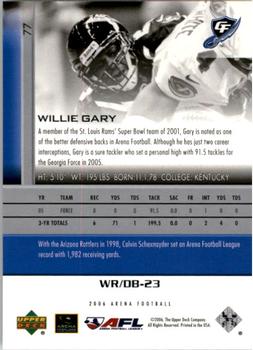 2006 Upper Deck AFL #77 Willie Gary Back