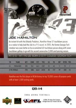 2006 Upper Deck AFL #147 Joe Hamilton Back