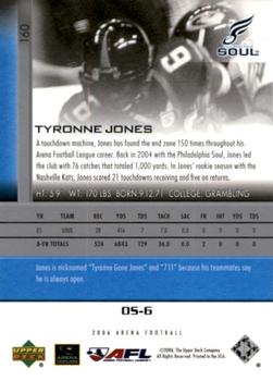 2006 Upper Deck AFL #160 Tyronne Jones Back