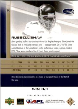 2006 Upper Deck AFL - Gold #31 Russell Shaw Back