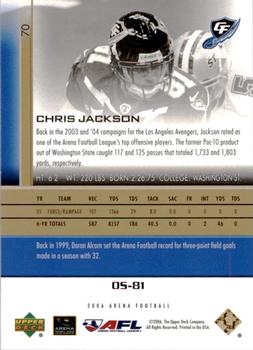 2006 Upper Deck AFL - Gold #70 Chris Jackson Back