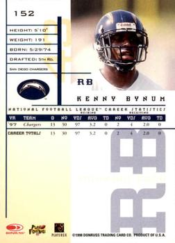 1998 Leaf Rookies & Stars #152 Kenny Bynum Back