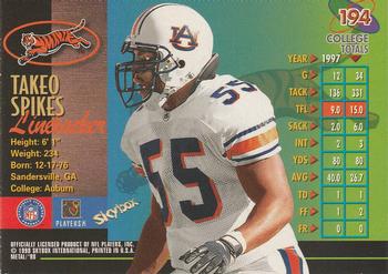 1998 Metal Universe #194 Takeo Spikes Back