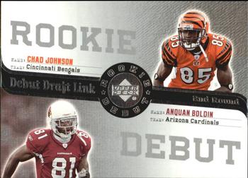 2006 Upper Deck Rookie Debut - Draft Link #DDL-86 Chad Johnson / Anquan Boldin Front