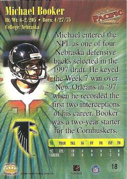 1998 Pacific #18 Michael Booker Back