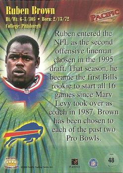 1998 Pacific #48 Ruben Brown Back