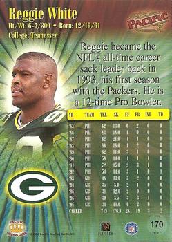 1998 Pacific #170 Reggie White Back