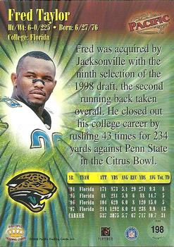 1998 Pacific #198 Fred Taylor Back