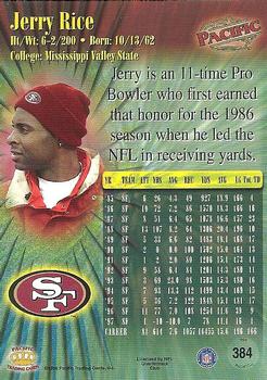 1998 Pacific #384 Jerry Rice Back