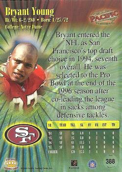 1998 Pacific #388 Bryant Young Back