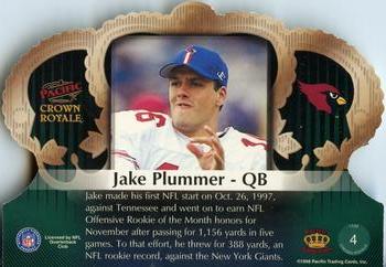 1998 Pacific Crown Royale #4 Jake Plummer Back