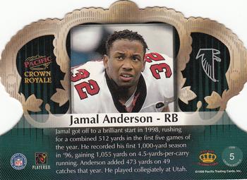 1998 Pacific Crown Royale #5 Jamal Anderson Back