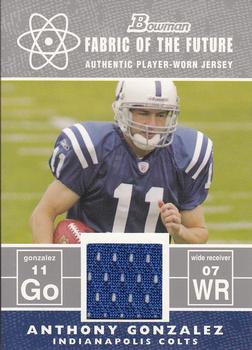 2007 Bowman - Fabric of the Future #FF-AG Anthony Gonzalez Front
