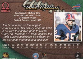 1998 Pacific Omega #24 Todd Collins Back